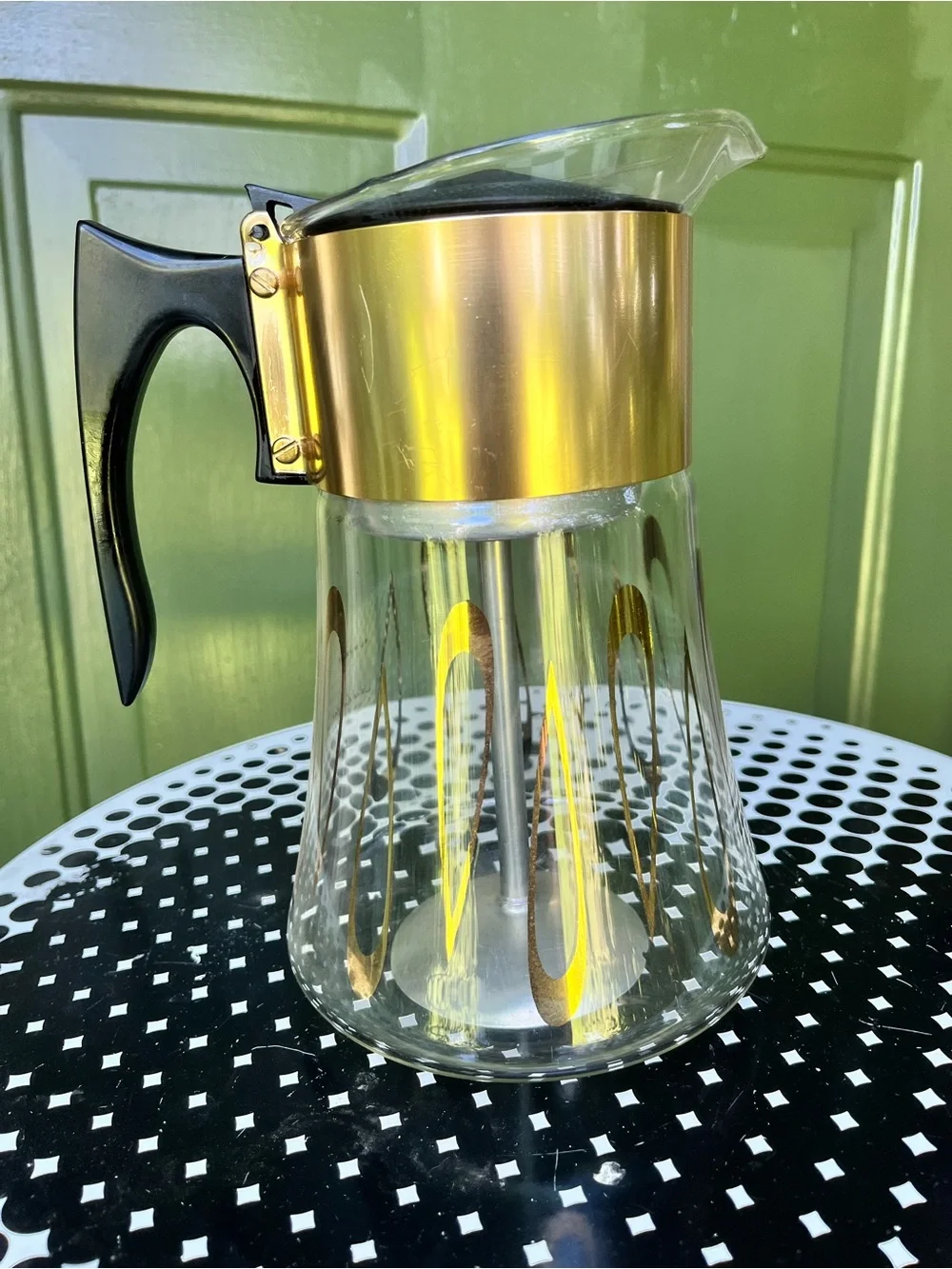 David Douglas flameproof glass percolator mid century